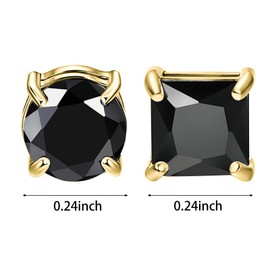 NEWITIN 6 Pairs Stainless Steel Magnetic Stud Earrings for Men Magnetic Earrings Men Clip on Earrings Non Piercing Earrings Unisex CZ Magnetic Earrings Diamond Earrings for Women Men, 6 MM, Metal,