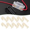 Micro Traders 50pcs 6x30mm Glass Fuse Holder Clips Connectors Brass