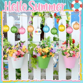 24 Pcs Christmas Sunflower Ornaments Balls Ornaments Hanging Summer Ornaments Summer Tree Decorations for Holiday Tropical Party Christmas Decorative Supplies(Active)