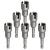 Yakamoz 6Pcs Wing Nut Driver Set Hurricane Shutter Wingnut Screw Divers Eye Bolt Drive Drill Bit Socket Wrench Power Tools for Ceiling Cup Hooks Butterfly Wing Nuts Bolts, 1/4" Hex Shank