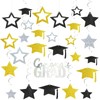 MARFOREVER 48 Pcs Graduation Party Decorations Glitter Black Gold Silver