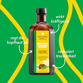 Nature Spell Mezcla de aceite de ricino negro jamaicano y romero para cabello y cuero cabelludo, aceite prediluido para fortalecer las raíces y suaviz