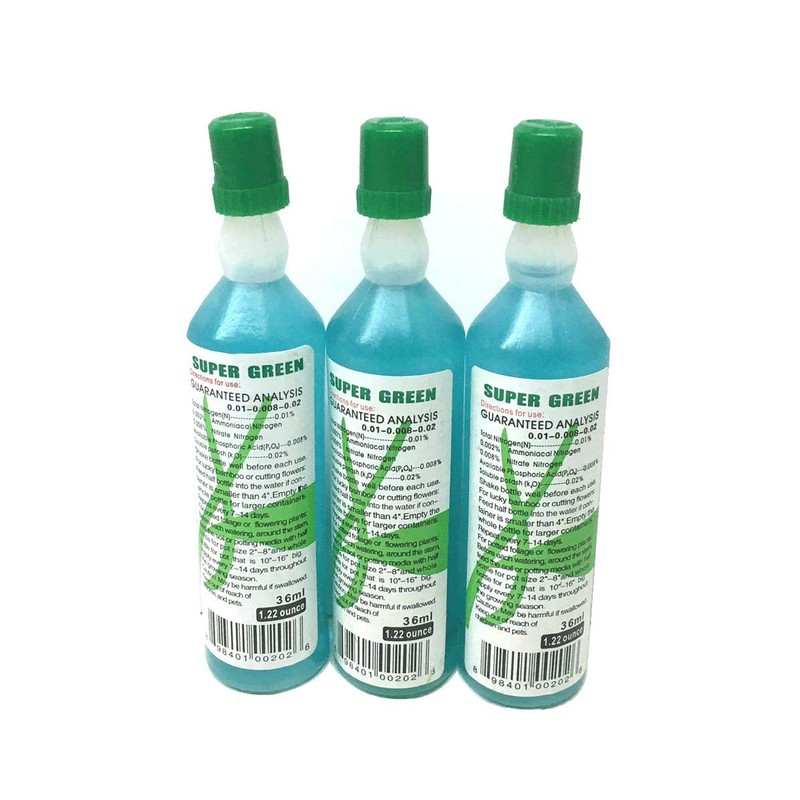 Super Green Lucky Bamboo Fertilizer (3 Bottles) Ready-to-use All Purpose