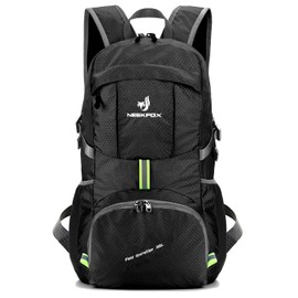 NEEKFOX Mochila de viaje ligera y plegable, mochila de camping plegable de 35 L, mochila deportiva ultraligera para exteriores