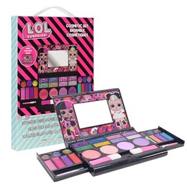 L.O.L Surprise! Conjunto de Maquillaje Compacto Integral para Niños que Incluye Brillo Labial Lavable, Destello para Ojos, Destello para Mejillas y Pinceles. Conjunto de Belleza Colorido y Portátil para Niñas de 3 Años y Más de Townley Girl