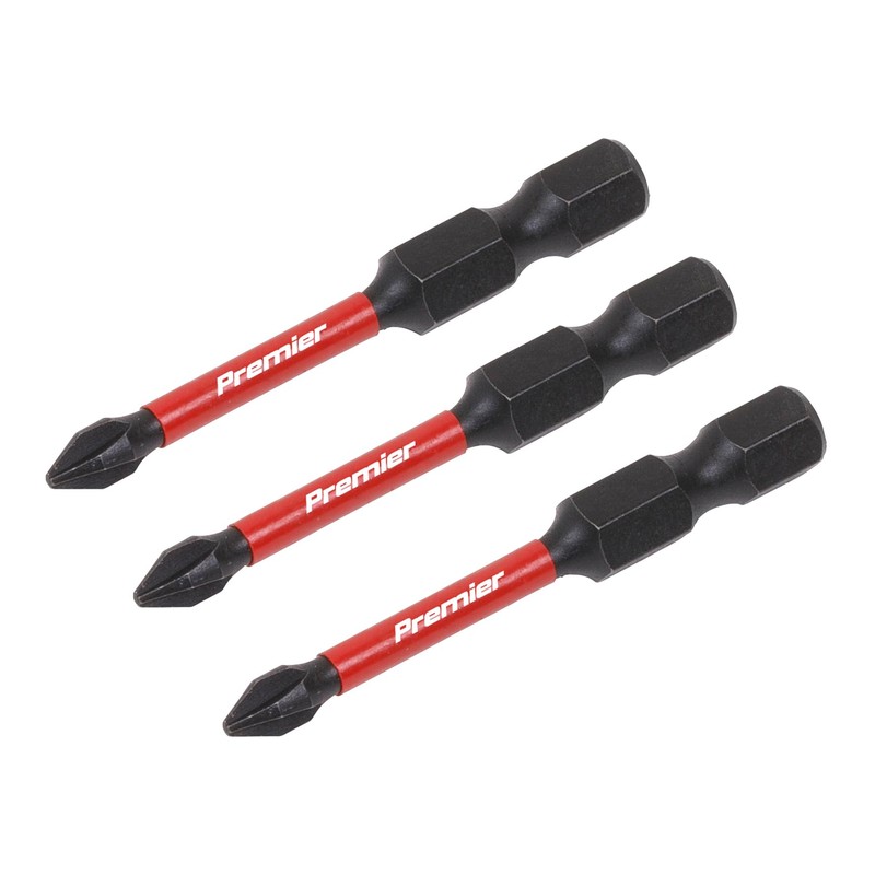 Sealey 3pc 50mm Phillips #1 Impact Power Tool Bit Set