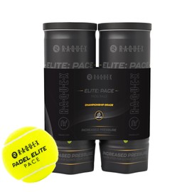 Raquex Elite Padel Balls – 6 Ball Twin Pack. Two Speed Options - Elite Padel Balls, Standard Speed. Elite: Pace Padel Pro Balls for Faster Gameplay (Elite Pace)