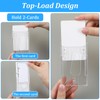 25 Pack Vertical 2-Card Badge Holder, Heavy Duty Hard Plastic