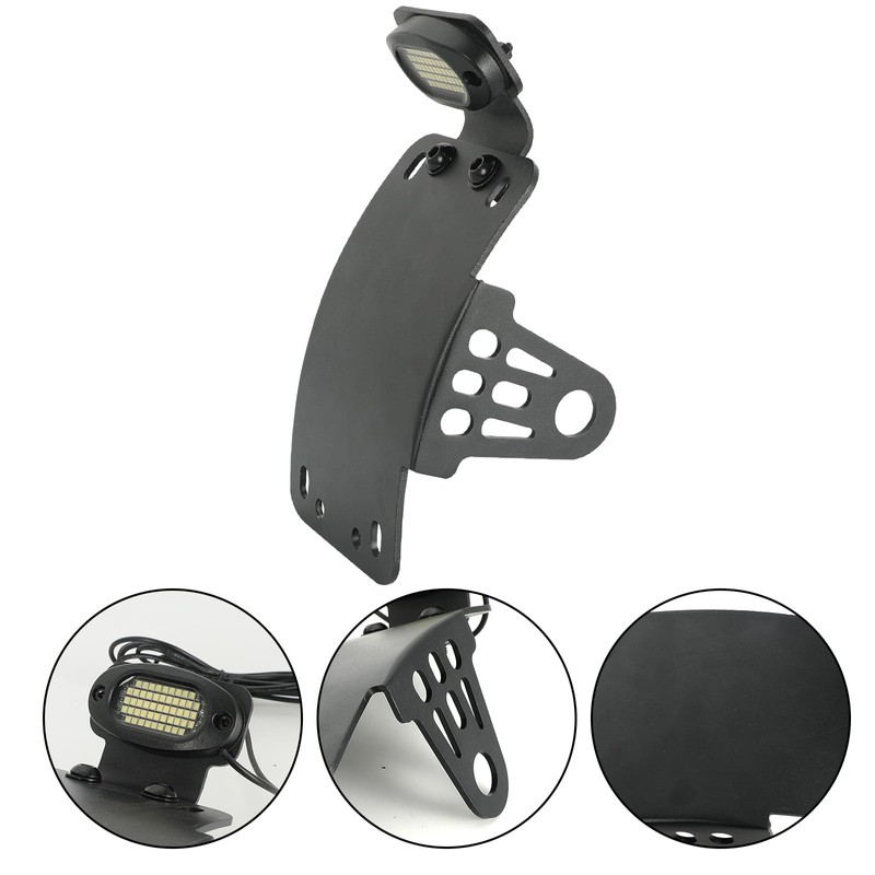 SUNPIE Add White Lights Black Motorcycle Cured Vertical Side Mount