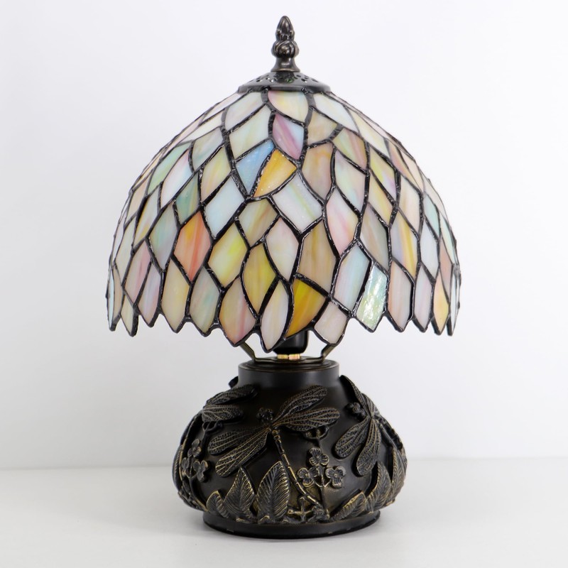 HWDFEI Small Tiffany Mushroom Table Lamp,Mini Memory Sympathy Antique lamp