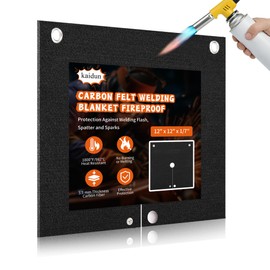 kaidun Welding Blanket Fireproof, 12'' x 12'' Opening Shape Heat Shield Mat for Plumbing Brazing Soldering Copper Pipe, Fire Flame Resistant Cloth Rag, Solder Plumbers HVAC Torch Protector