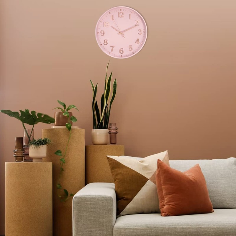 HZDHCLH Wall Clock 12 Inch Silent Non Ticking Clock for
