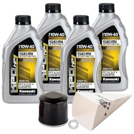 Tusk 4-Stroke Oil Change Kit Kawasaki KPO Semi-Synthetic Blend 10W-40 for Kawasaki Ridge 1000 Ranch Edition 2024