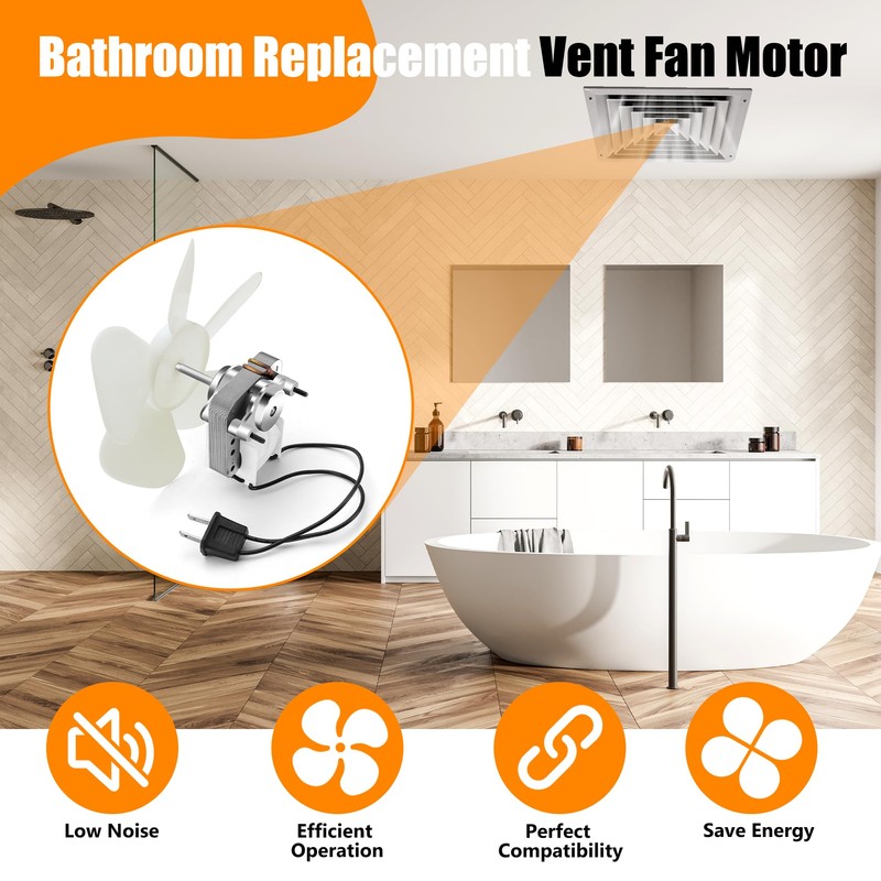 S1200A000 Quiet Bathroom Vent Fan Motor Replacement Compatible with Br-oan