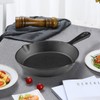 MOZUVE 6 Inch Cast Iron Skillet, Frying Pan with Drip-Spouts,