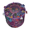 Rastogi Handicrafts Indian Comfortable Floor Cotton Cushion Ottoman Cover Embellished