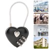 Heartshaped 3-Digit Code Combination Lock for Luggage, Bag Lock, Password,