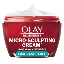 Olay Olay Face Moisturizer, Regenerist Micro-Sculpting Cream for Women, Fragrance-Free - Hydrating, Anti-Aging, Anti-Wrinkle, Firming Skin Care - Hyaluronic Acid, Niacinamide, Amino Peptides, 1.7 Oz