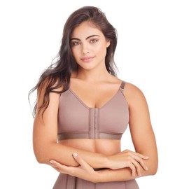 Fajas DPrada 09027 Womens Post Surgical Bra (Cocoa-Optic, 38)