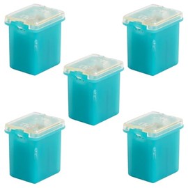 20A Delon Technology - Block Fuses JCase Low Profile, 5 Pack, 14,2x12x16mm / 0.56x0.47x0.63 Inch, max 32V, Blue