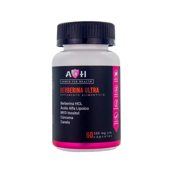 Suplemento Acido Alfalipóico Berberina Inositol 60 Caps A4h Sabor Sin