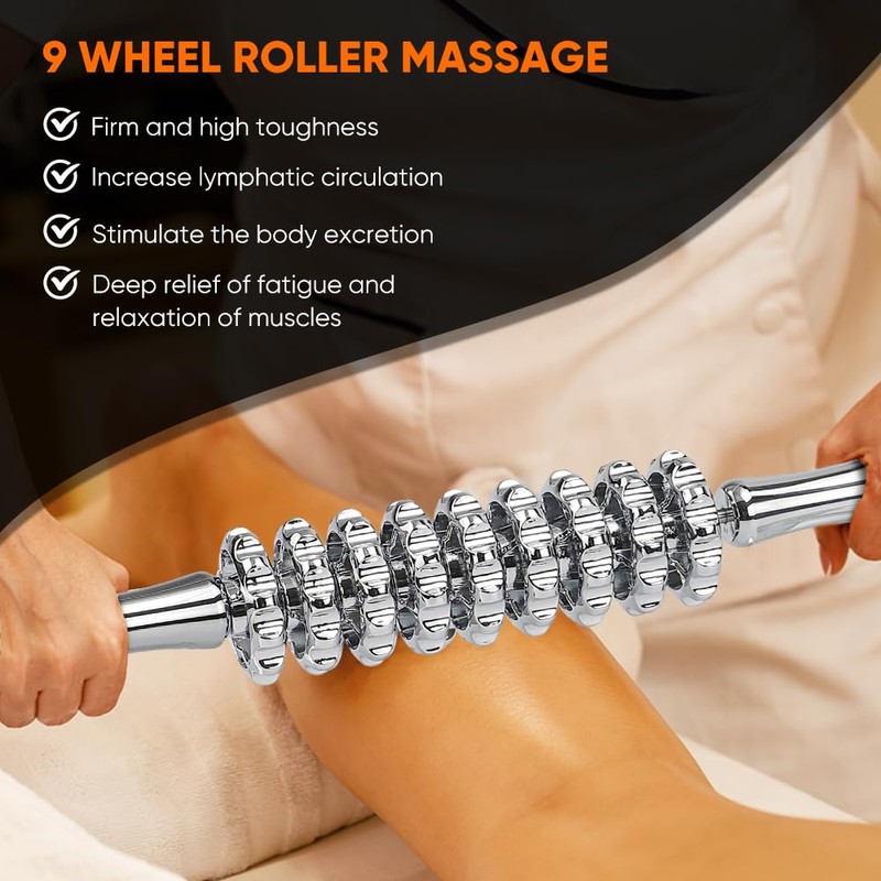ONUEMP 2pcs Stainless Steel Massage Rollers for Ice Body Sculpting,