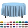 Party Solids 6-Pack Premium Plastic Tablecloth 84in. Round Plastic Table