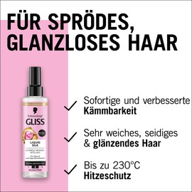 Gliss Express Repair Conditioner Liquid Silk (200 ml), Conditioner for Exceptionally Soft Hair, Conditioner with Heat Protection up to 230 °C