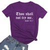 LOOKFACE Women Cute Graphic T Shirts Purple X-Large