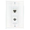 Wallplate City DecorZ - 1 Gang Decorative Coax CAT5E Ethernet
