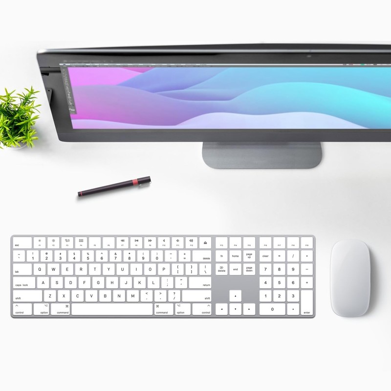 Boaulee Ultra Thin Silicone A1843 Keyboard Cover Skin for iMac