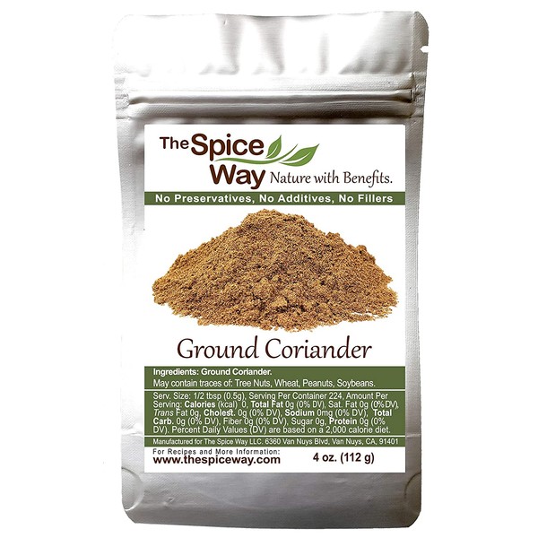 The Spice Way Ground Coriander - 4 oz resealable bag