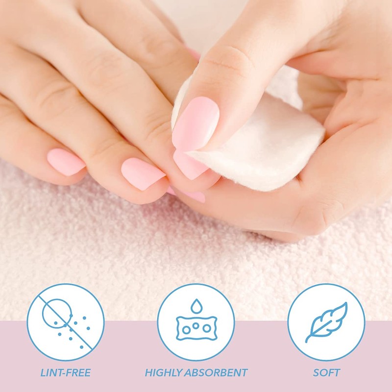 ForPro Professional Collection Premium Nail Wipes, Lint-Free Cotton Wipes for
