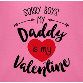 Shirtracer - Baby Bib - Valentine's Day Partner - Sorry Boys my Daddy is my Valentine, 2 Pink