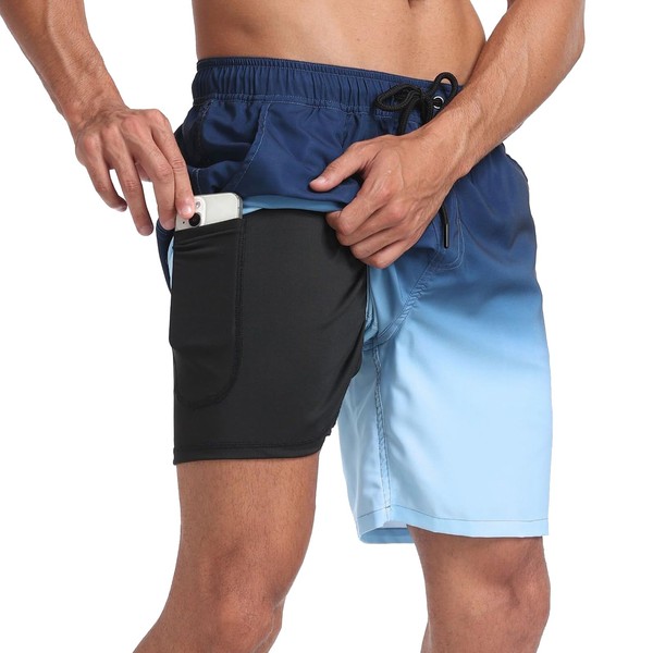 Milaloko Men's Swimming Trunks, Quick-Drying Swimming Shorts, Short Beach Trousers,