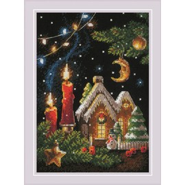 RIOLIS Counted Cross Stitch Kit 6 x 8.25 Inch Gingerbread Tale