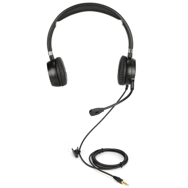 Binaural Headset Office Headset with Mic and Audio Control for