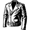 'Leather Jacket' Rubber Stamp - Unmounted Design for Crafting &