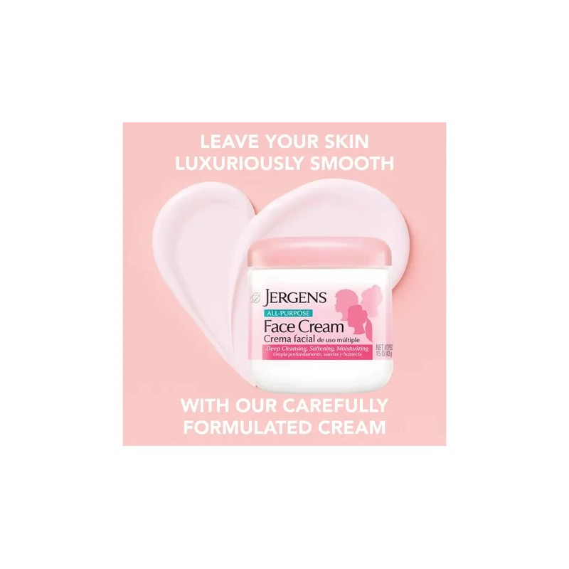 Jergens Crema Facial Humectante De Limpieza Profunda 15bote