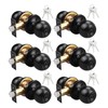 KNOBWELL 6 Pack Door Knob with Lock and Key (Keyed