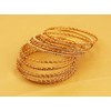 Touchstone New Golden Bangle Collection Indian Bollywood Beautifully Hammered Designer