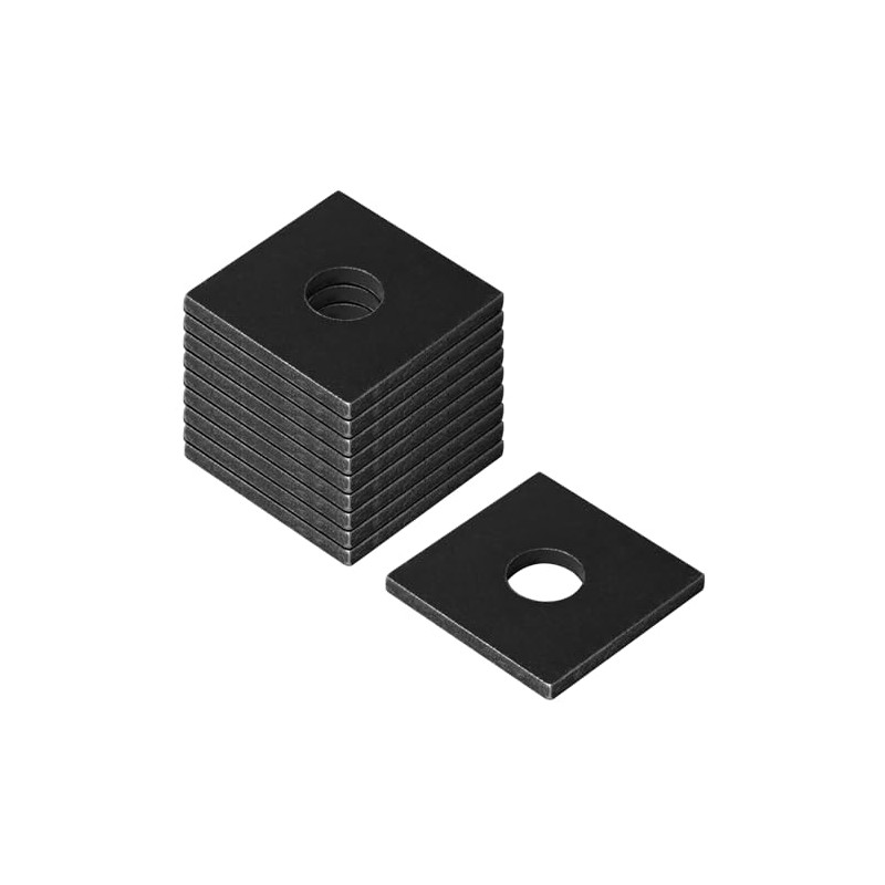 10 Pack 2-1/2" Square Washer for 3/4" Bolt, Heavy Duty