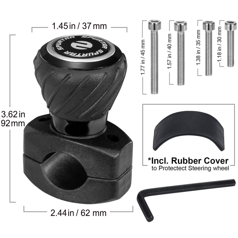 Spurtar Steering Wheel Knob Spinner, 2Pack Universal Car Suicide Knob