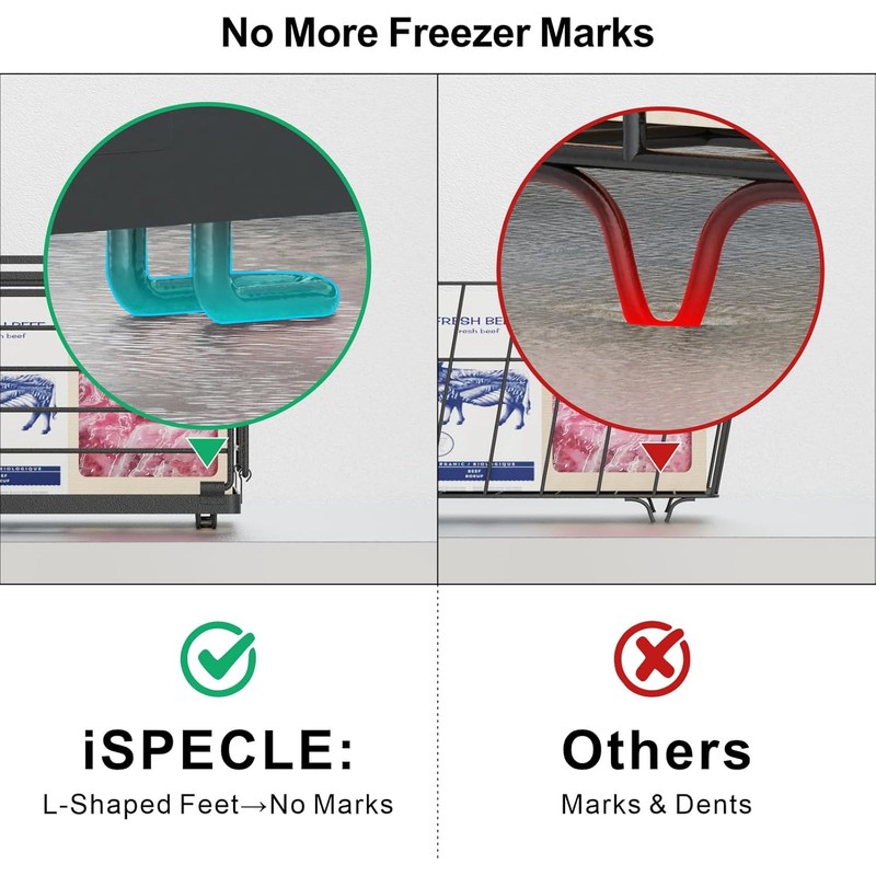 iSPECLE Freezer Organizer Bins for 10 to 20 Cu.Ft, 2