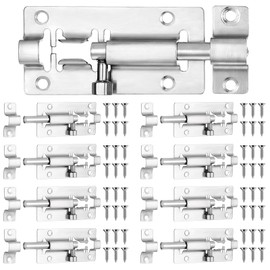 24 Pack Barrel Bolt Latch 3 Inch Stainless Steel Thickened Slide Bolt Latch with 120 Mounting Screws for Door & Gate, Easy to Install Slide Locks for Inside Door Hardware (Silver)