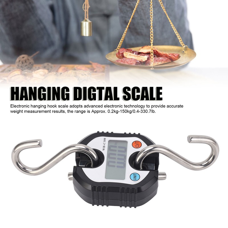 Hanging Digtal Scale Professional Portable High Accuracy 330.7lb Small Crane