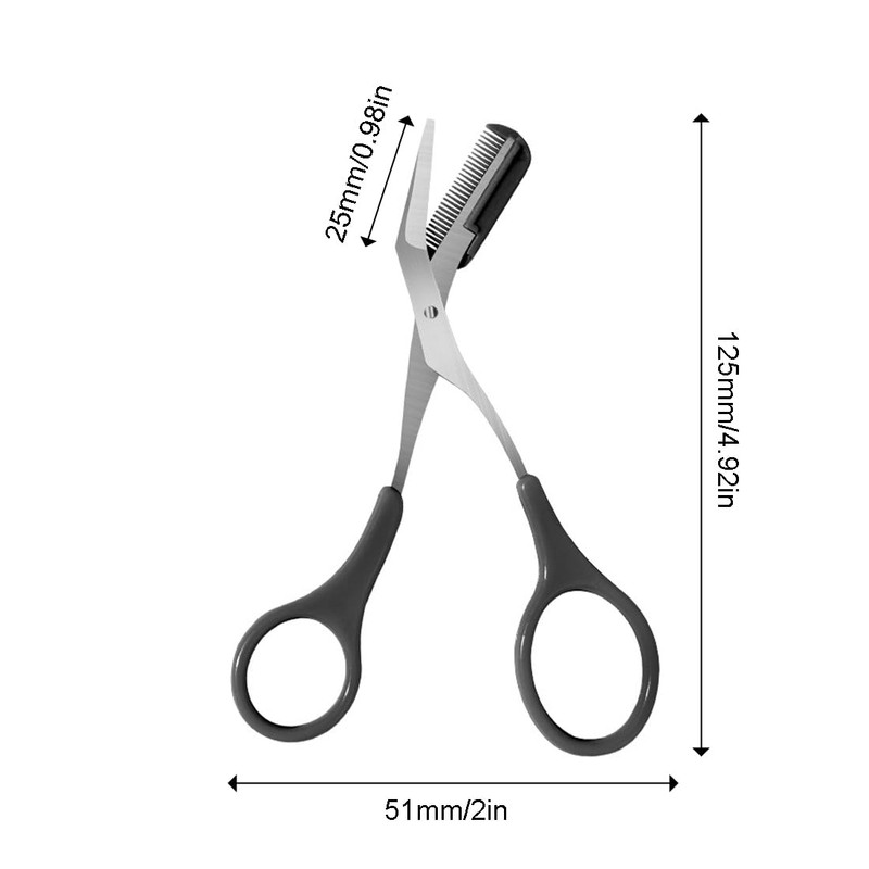 1 Piece Eyebrow Trimmer Eyebrow Scissors with Comb for Eyebrow
