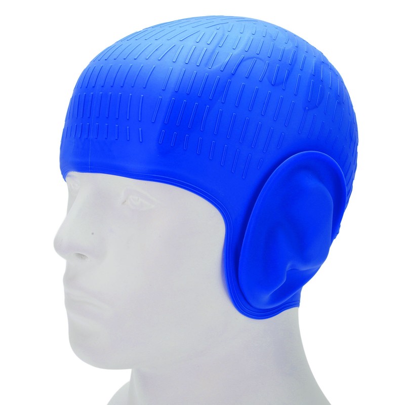 Waterproof Silicone Swimming Cap with Ear Protection 3D Strong Elasticity