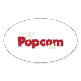 CafePress Popcorn Sticker Oval Car Bumper Sticker