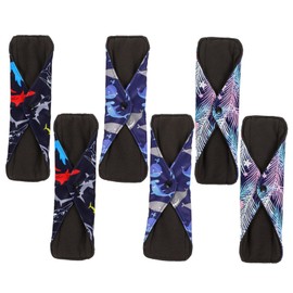 FOMIYES 6pcs Bamboo Charcoal Sanitary Pad Quick Absorbent Comfortable Period Protection